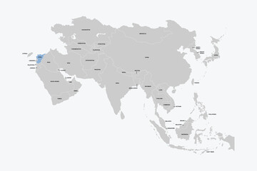 Syria vector map, Asia map Silhouette isolated on white background. for website layouts, background,education,travel worldwide, map silhouette and earth geography