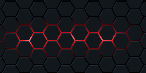 Vector abstract 3d hexagon. Background hexagon element. Vector graphics