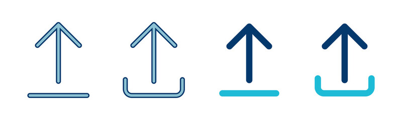 Upload icon vector isolated on white background. Upload sign icon. Upload button. Load symbol.