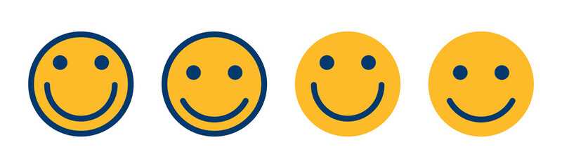 Smile icon vector isolated on white background. Smile vector icon. Emoticon Icon vector. Emoji