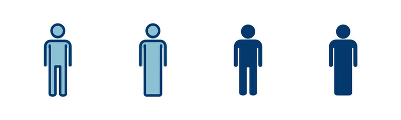 Man icon vector isolated on white background. male icon vector. human symbol