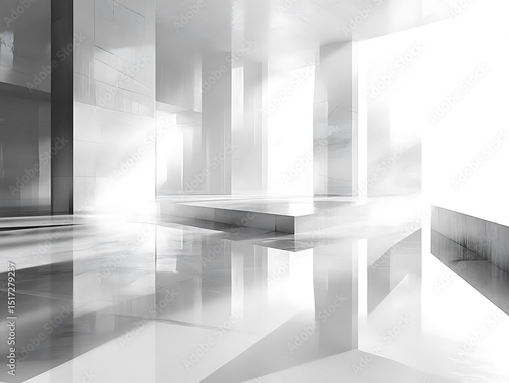 Poster abstract modern architecture with light reflections and minimalist design