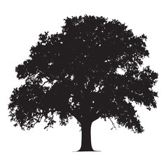 Ink Art Oak Tree Graphic