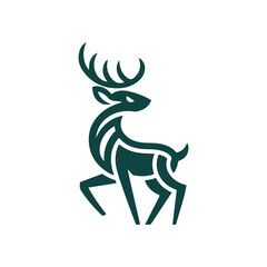 Fototapeta premium Deer Logo Design Vector, Deer Head Logo Design, Deer Silhouette design, Unique and Creative Deer Logo Design