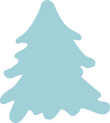 Spruce under snow vector illustration