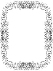 frame with floral ornament