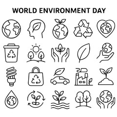 environmental icon sheet, environmental icon set