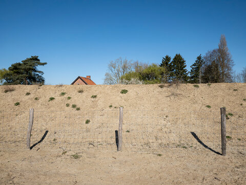 slope and house