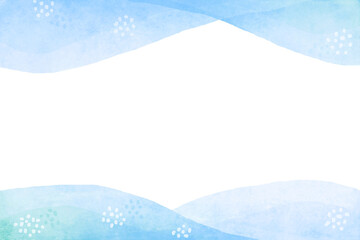 まだら曲線の背景フレーム ブルー