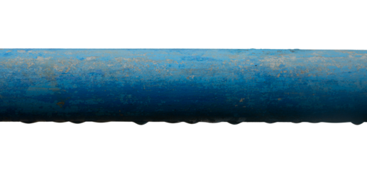 blue rusty water pipe isolated