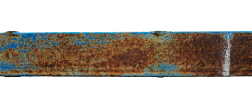 old rusty steel beam isolated