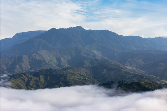 Aerial view of the Frontino hill or Paramo del Sol.