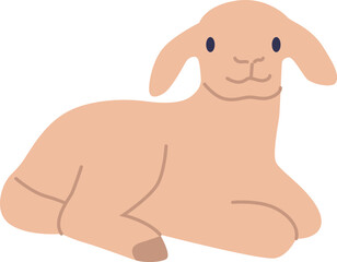 Lamb farm animal vector illustration