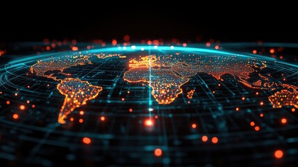 Fototapeta premium Global Network Map