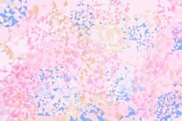 ピンクの花イメージのポリゴンの背景