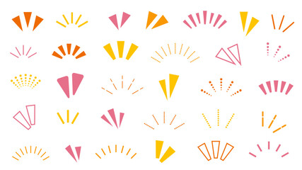 気付き　あしらい　セット　ピンク　黄色　オレンジ