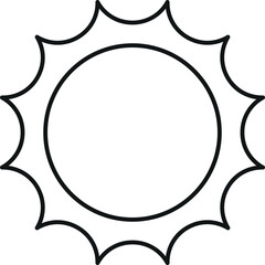 Sun black-and-white symbol sunny weather
