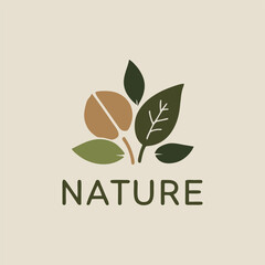 A fresh logo design featuring stylized leaves and a sunburst, representing the vitality and growth of organic farming.