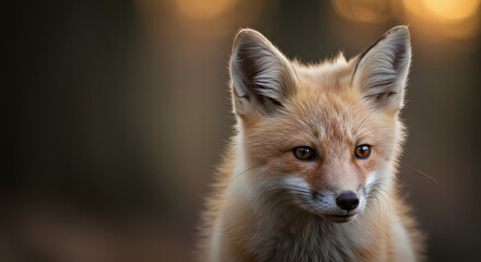 Fox Portrait in Nature Scene