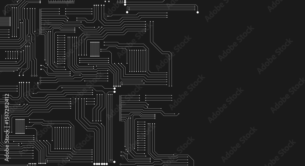 Poster digital technology seamless pattern. seamless electronic circuit. abstract technology background , c