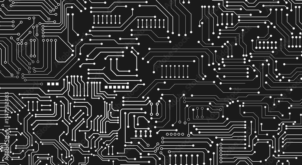 Poster circuit technology background with hi-tech digital data connection system and computer electronic de