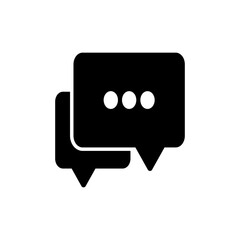 Chat icon symbol for apps and websites. speech bubble sign and symbol. comment icon. message