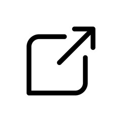 External link icon symbol for apps and websites. link sign and symbol. hyperlink symbol