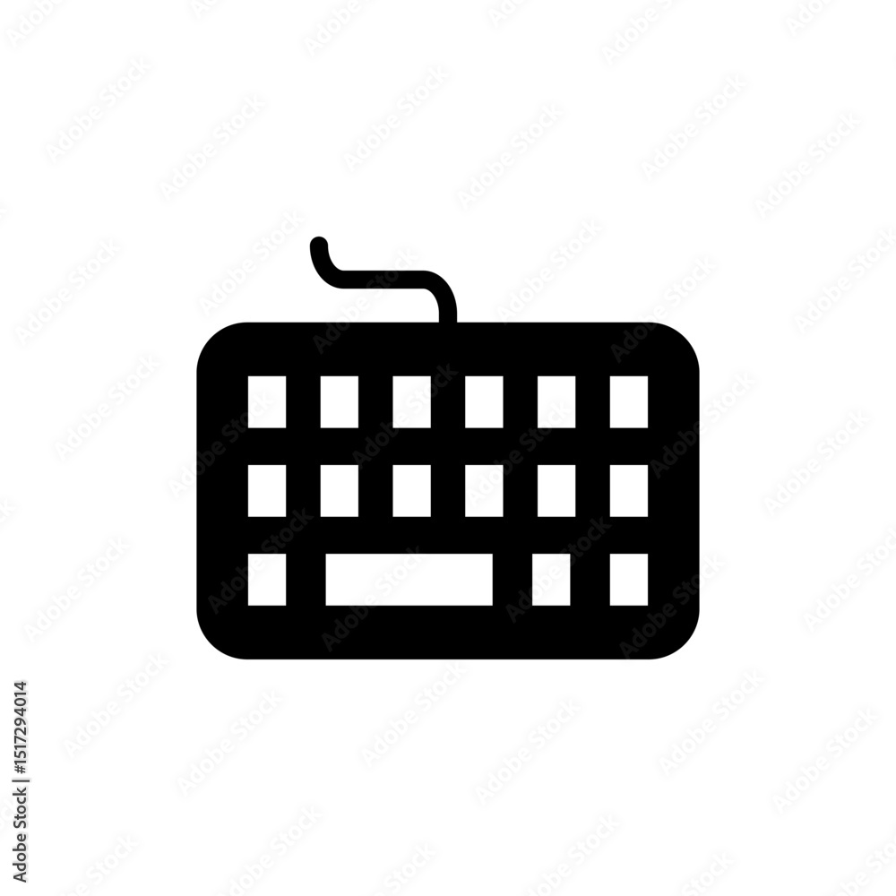 Poster keyboard icon symbol for apps and websites. keyboard sign and symbol