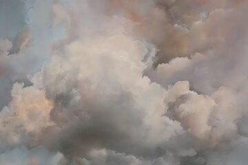 Dramatic stormy clouds at dusk