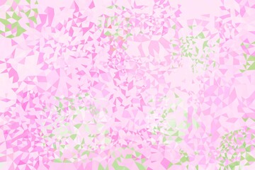 ピンクの桜や紫陽花イメージのポリゴンの背景