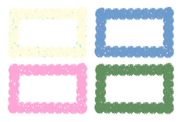 Cute round frame illustration drawing