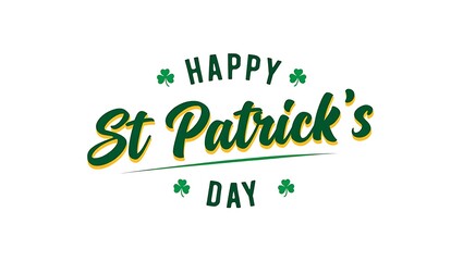 Fototapeta premium Happy st patrick's day isolated on white background
