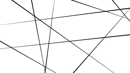 Abstract geometric pattern outline monochrome texture. Black chaotic lines of modern design. flat vector illustration isolated on white background.
 