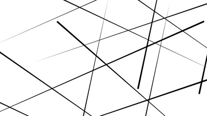 Abstract geometric pattern outline monochrome texture. Black chaotic lines of modern design. flat vector illustration isolated on white background.
 