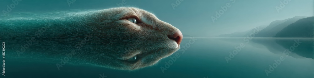 Poster quantum superposition cat form in digital particles and energy streams for advanced science educatio