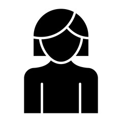 women's hairstyles solid icon