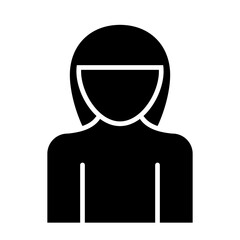 women's hairstyles solid icon