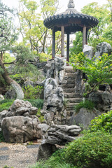 A traditional Chinese garden pavilion