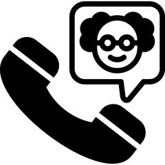 call icon illustration design with solid