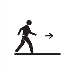 Walking Person Vector Icon for Movement and Travel