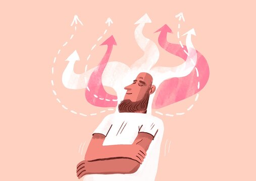 Man with arrows 