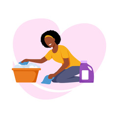 women are washing and scrubbing clothes