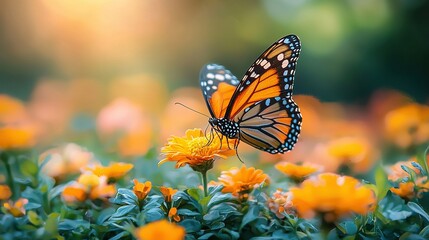Beautiful monarch butterfly