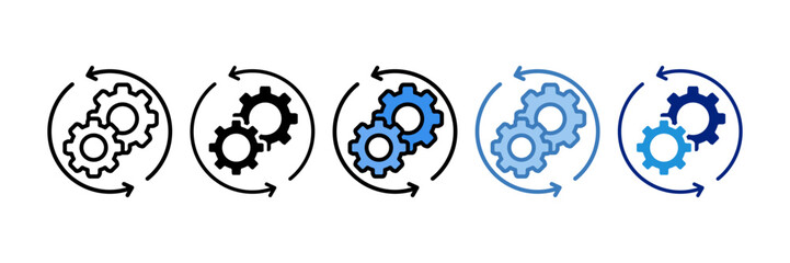 Process Icon Element For Design