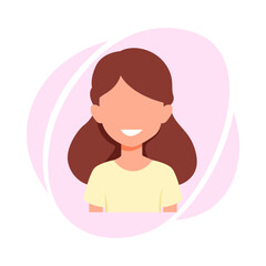 smile child character avatar flat vector