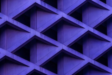 Abstract Purple Geometric Building Facade Architectural Design Texture