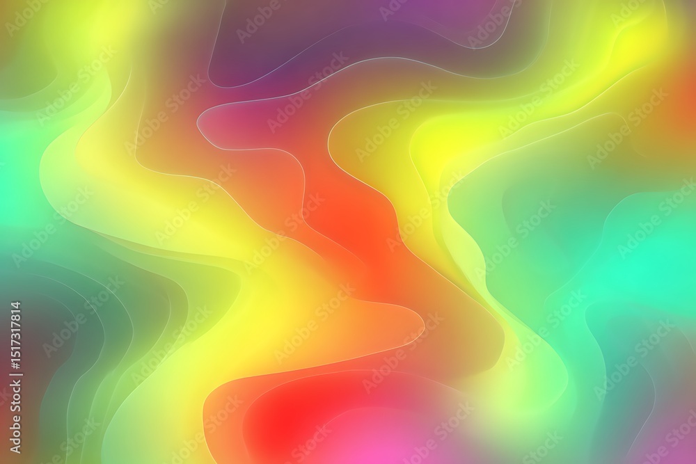 Poster abstract colorful smooth gradient layers design