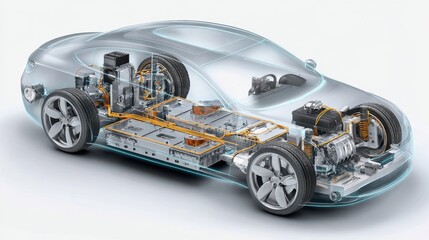 Electric Vehicle Internal Structure Visualization