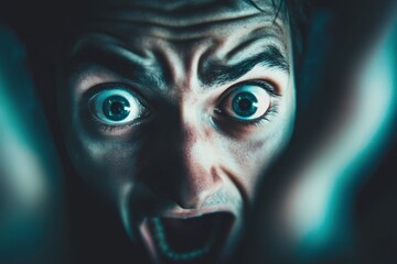 Fototapeta premium young man with scary face