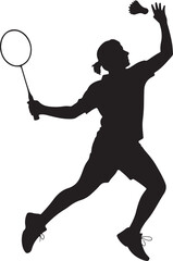 Badminton Icon Vector Silhouette